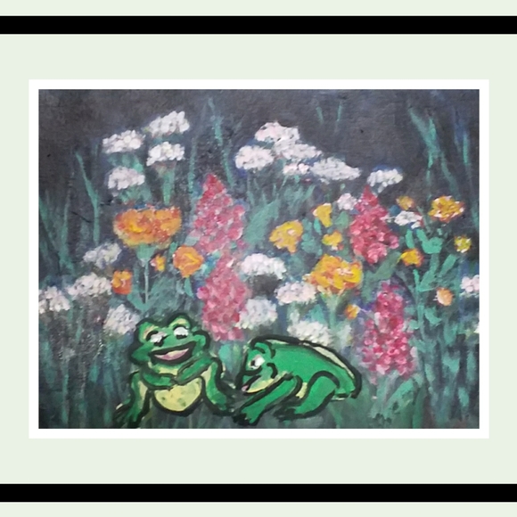 Midnight Garden With FROGS - Picture 2 of 2